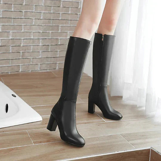 Tall Women's Zip Up High Heel Boots