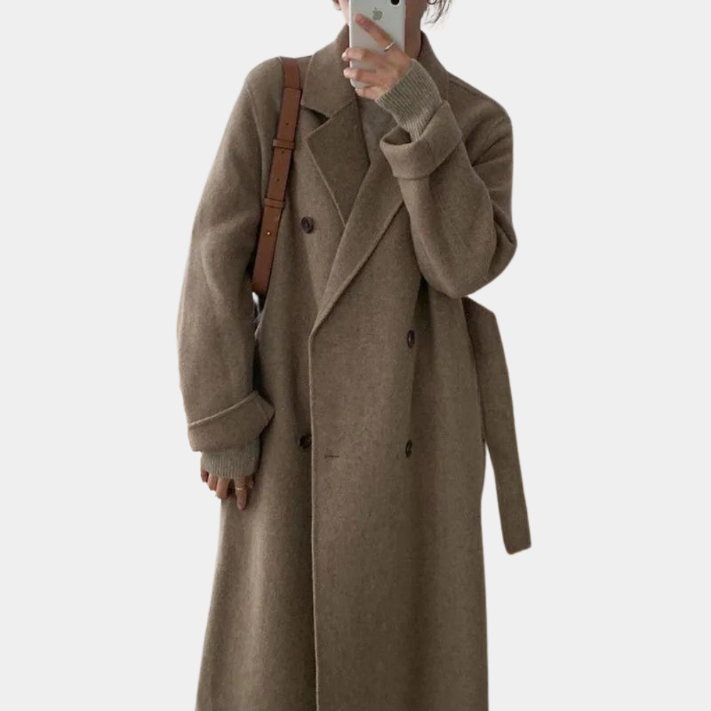 Warm Women's Classic Long Trench Coat