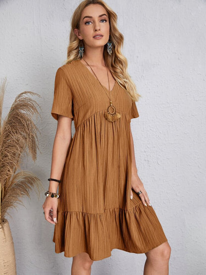Comfortable V-Neck Summer Dress