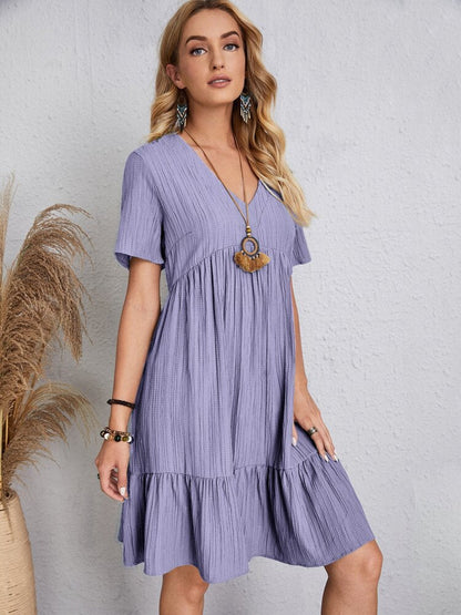 Comfortable V-Neck Summer Dress
