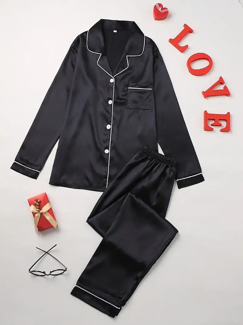 Luxurious Soft Women's Satin Pajama Set