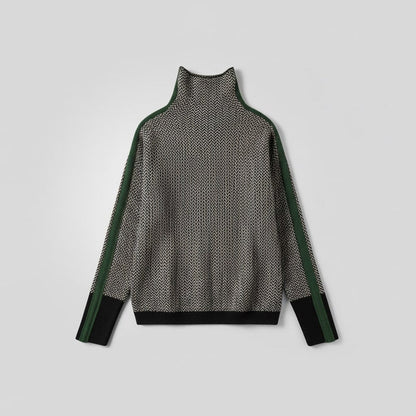 Trendy Geometric Crew Neck Pullover