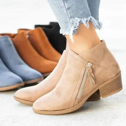 Classic Women's Black Ankle Boots - Chic Comfort Boots