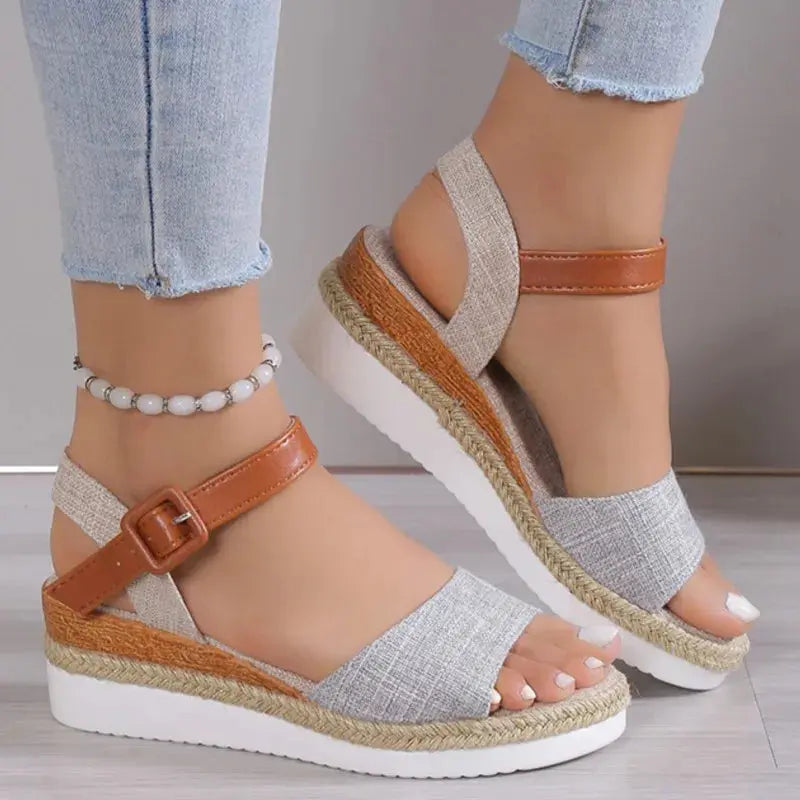 Chic High Heel Wedge Sandals for Women - Nocini