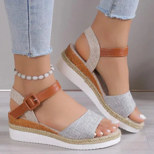 Chic High Heel Wedge Sandals for Women - Nocini