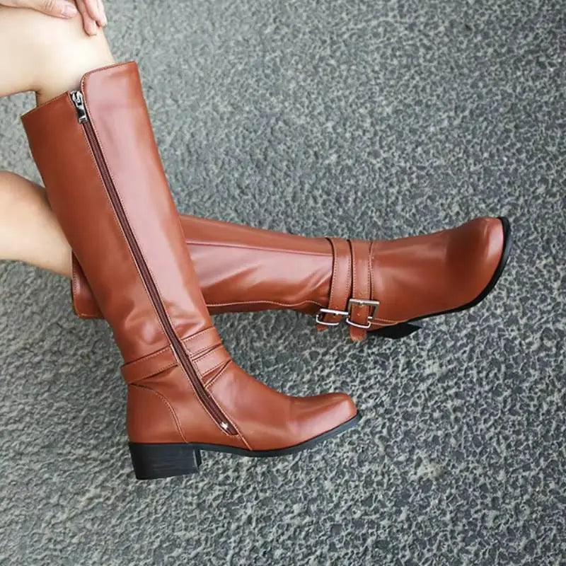 Trendy High Heel Boots for Women in Black or Brown
