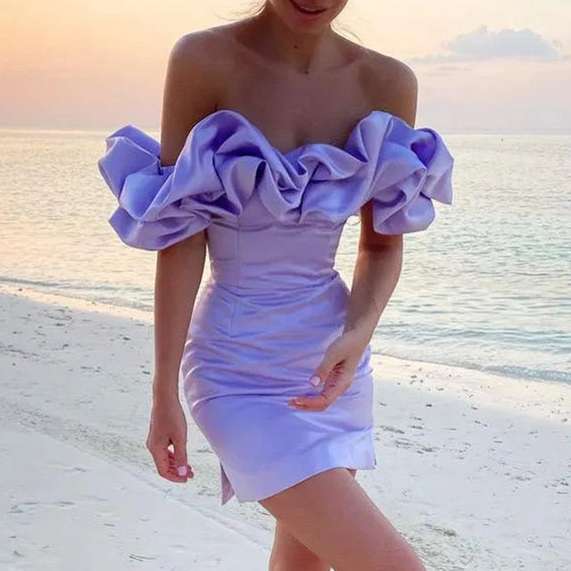 Chic Cold Shoulder Mini Party Dress