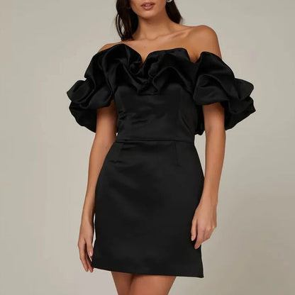 Chic Cold Shoulder Mini Party Dress