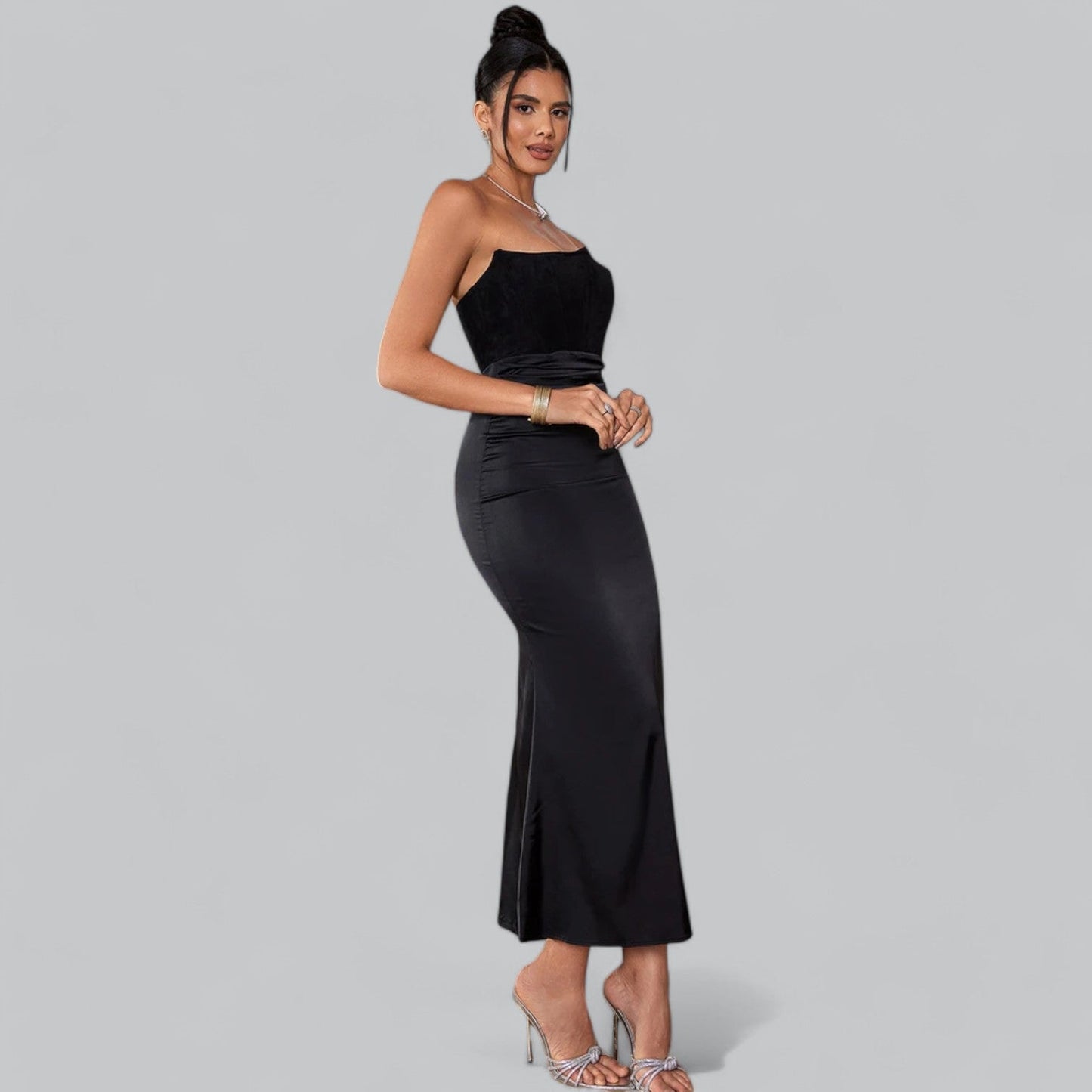 Luxurious Lace Off Shoulder Evening Gown