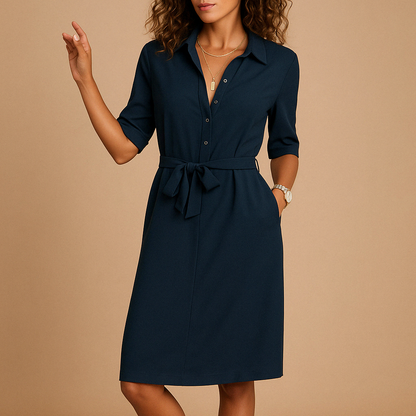 Elegant modern dress for women with flattering fit and timeless design, ideal for work, casual wear, and evening occasions.