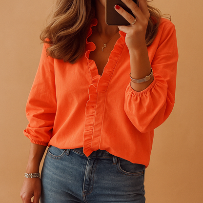 Chic Ruffled Blouse for Ladies - Nocini
