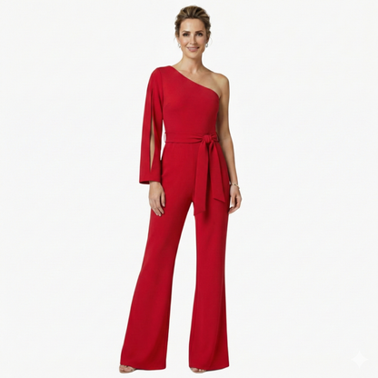 Chic One Shoulder Womens Jumpsuit