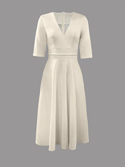 Chic Low Neck Ladies Dress