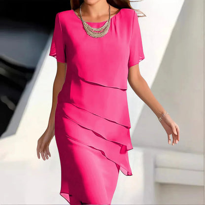 Elegant Flowy Knee Length Dress for Women