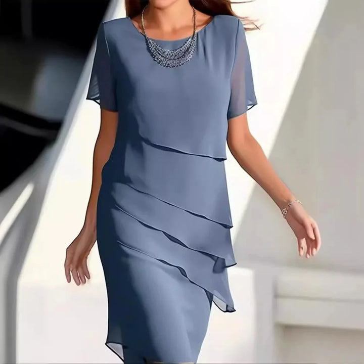 Elegant Flowy Knee Length Dress for Women