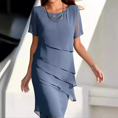 Elegant Flowy Knee Length Dress for Women