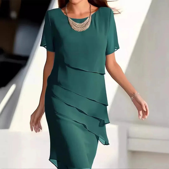 Elegant Flowy Knee Length Dress for Women