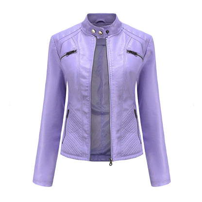 Trendy Artificial Leather Ladies Coat