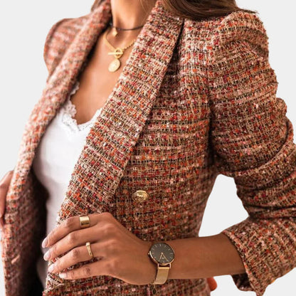 Fashionable Ladies' Checked Jacket - Olytrend