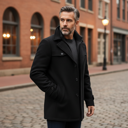 Warm Wool pea Coat for Men - Nocini