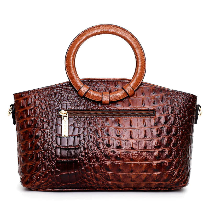 Classic Two Tone Leather Handbag