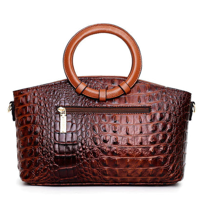 Classic Two Tone Leather Handbag