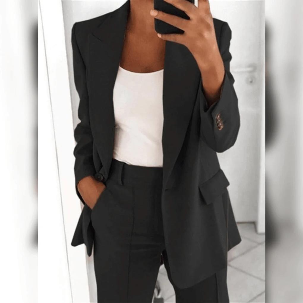 Classic 2-Piece Ladies Suit Set - Sophisticated Office Wear - Olytrend
