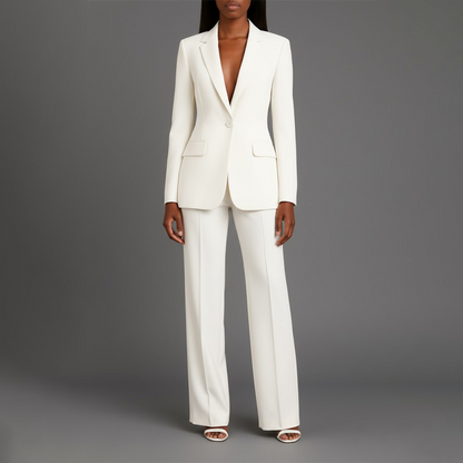 Classic Fit Women's Blazer Pantsuit Set - Nocini