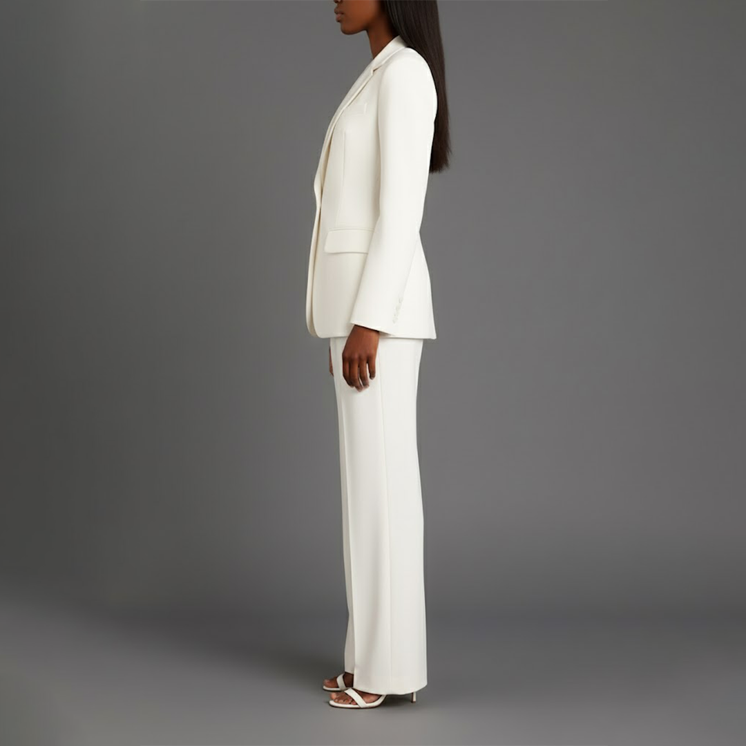 Classic Fit Women's Blazer Pantsuit Set