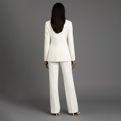 Classic Fit Women's Blazer Pantsuit Set