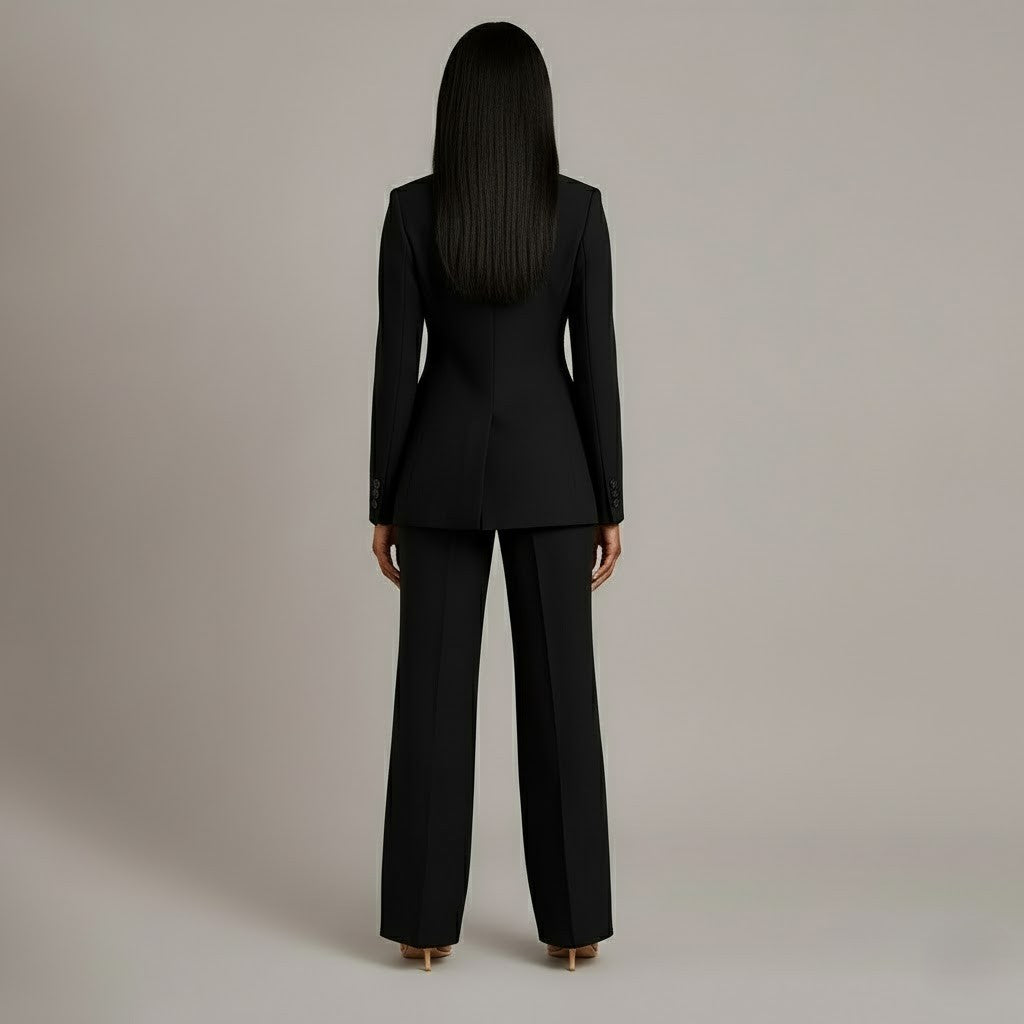 Classic Fit Women's Blazer Pantsuit Set