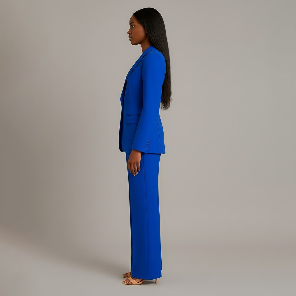 Classic Fit Women's Blazer Pantsuit Set