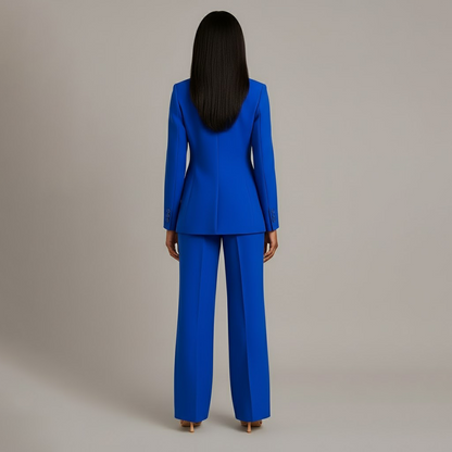 Classic Fit Women's Blazer Pantsuit Set