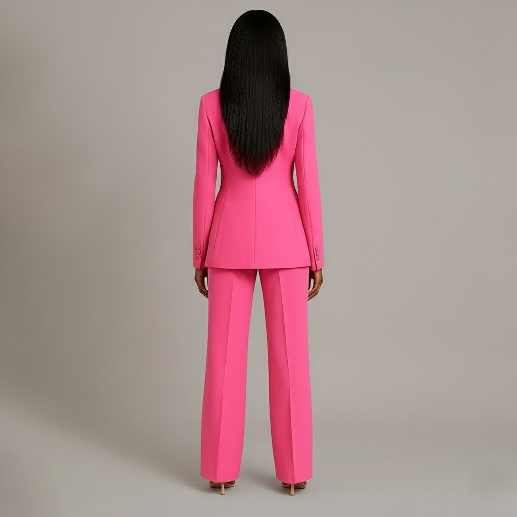 Classic Fit Women's Blazer Pantsuit Set