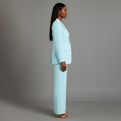 Classic Fit Women's Blazer Pantsuit Set