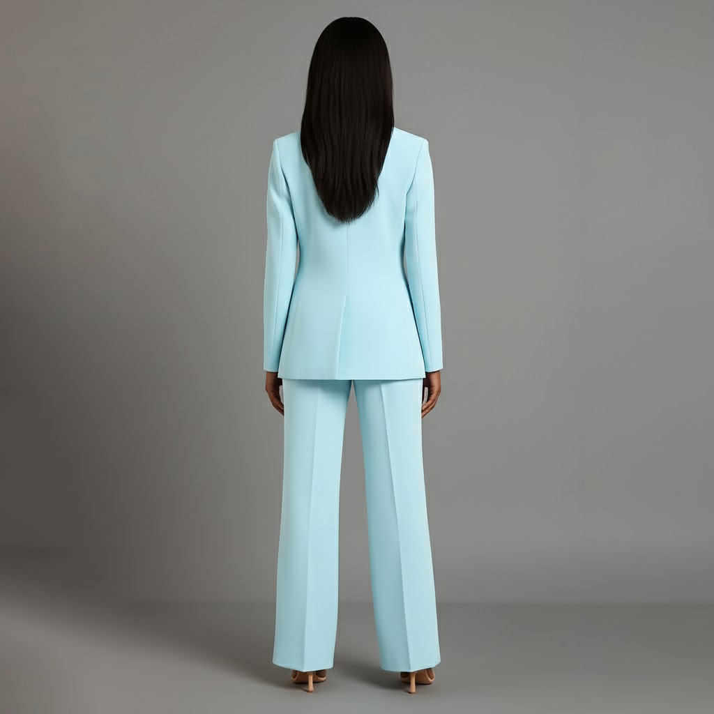 Classic Fit Women's Blazer Pantsuit Set