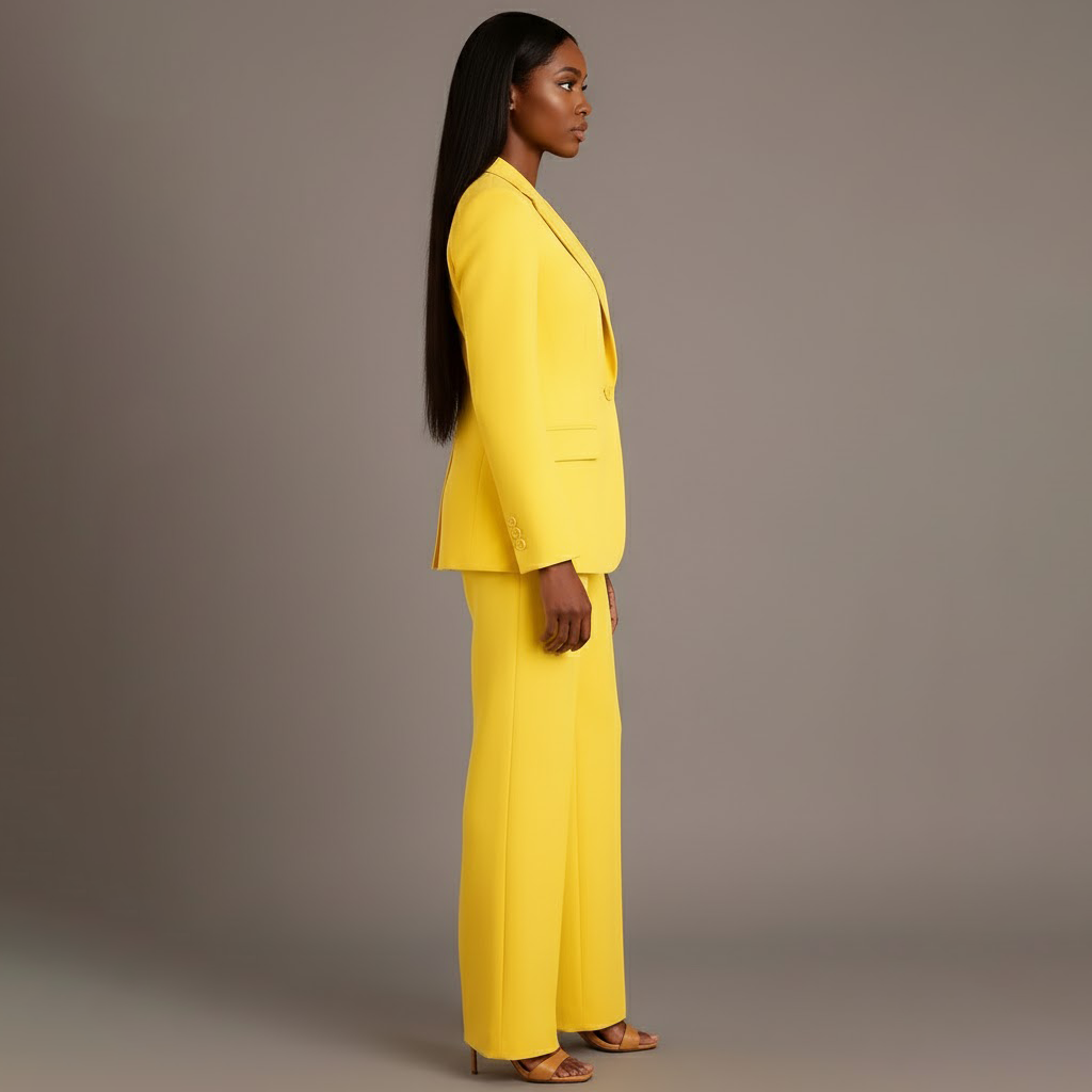 Classic Fit Women's Blazer Pantsuit Set