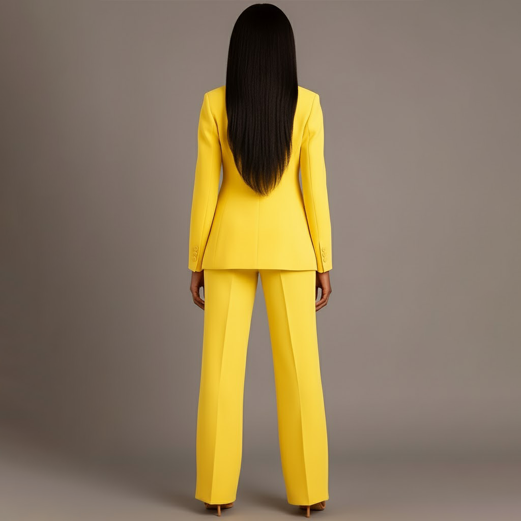 Classic Fit Women's Blazer Pantsuit Set