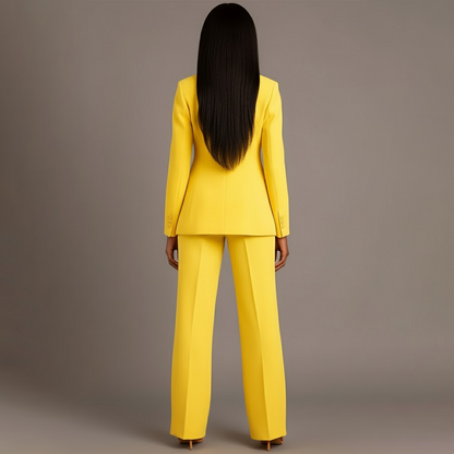 Classic Fit Women's Blazer Pantsuit Set