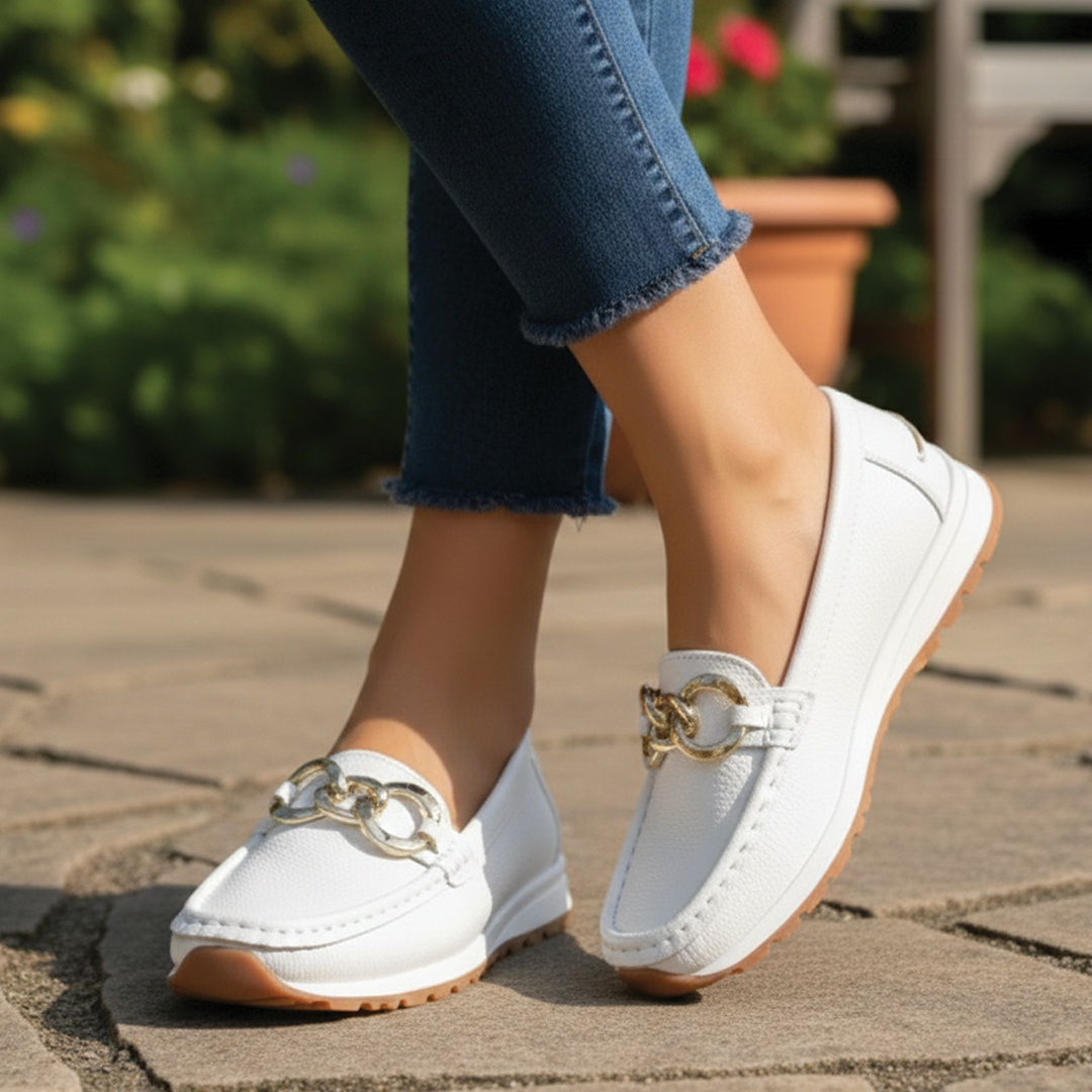 Elegant Slip On Buckle Shoes for Women