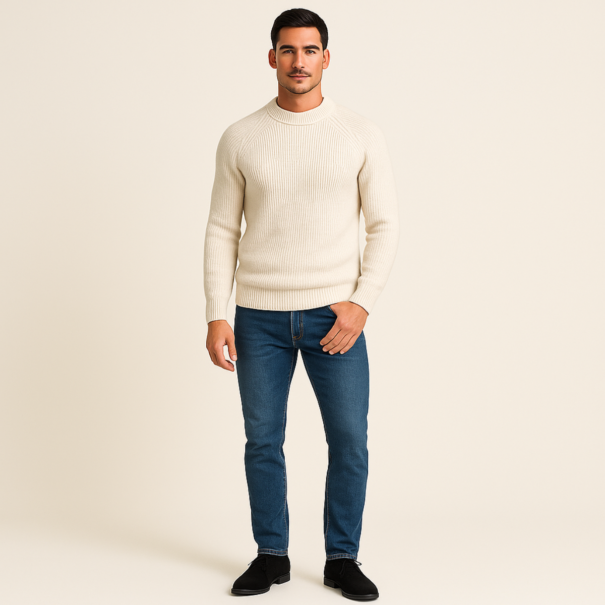 Luxury Cashmere Men's Crew Neck Sweater