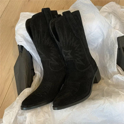 Fashionable Women's Western Ankle Boots