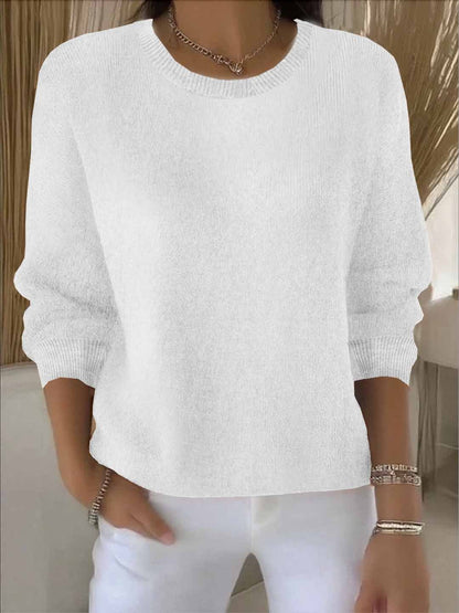 Soft Casual Crew Neck Sweater - Olytrend