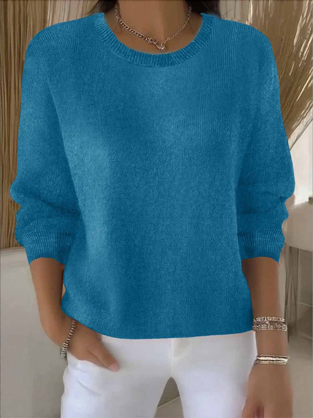 Soft Casual Crew Neck Sweater