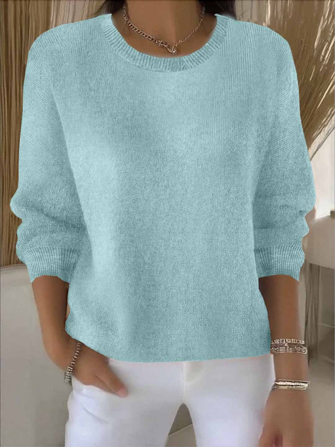 Soft Casual Crew Neck Sweater