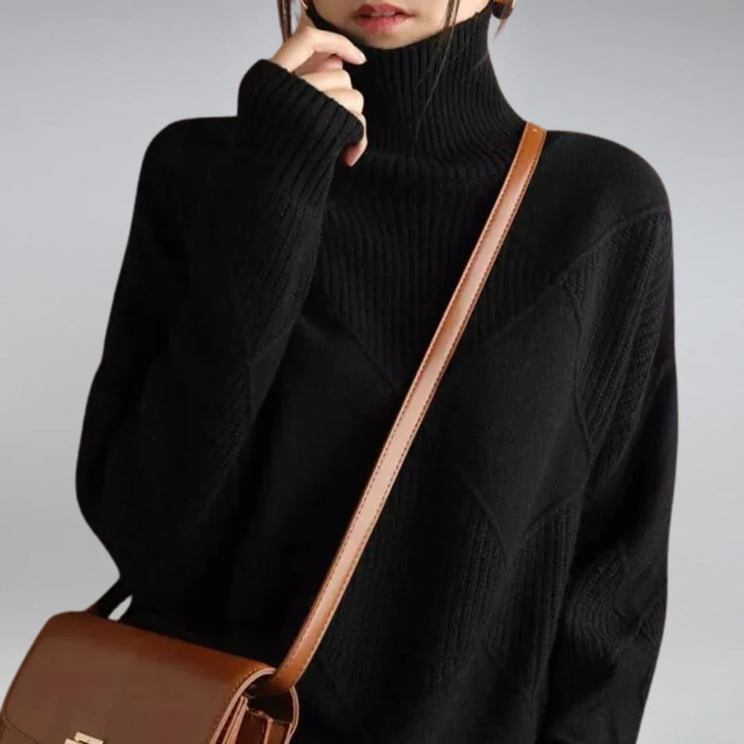 Cozy Wool Crew Neck Sweater for Women