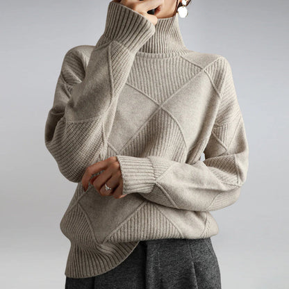 Cozy Wool Crew Neck Sweater for Women - Olytrend