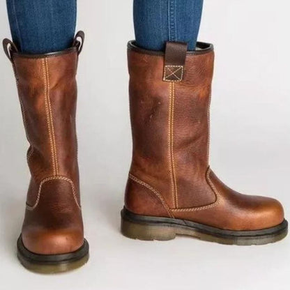Warm Waterproof Leather Ankle Boots for Women