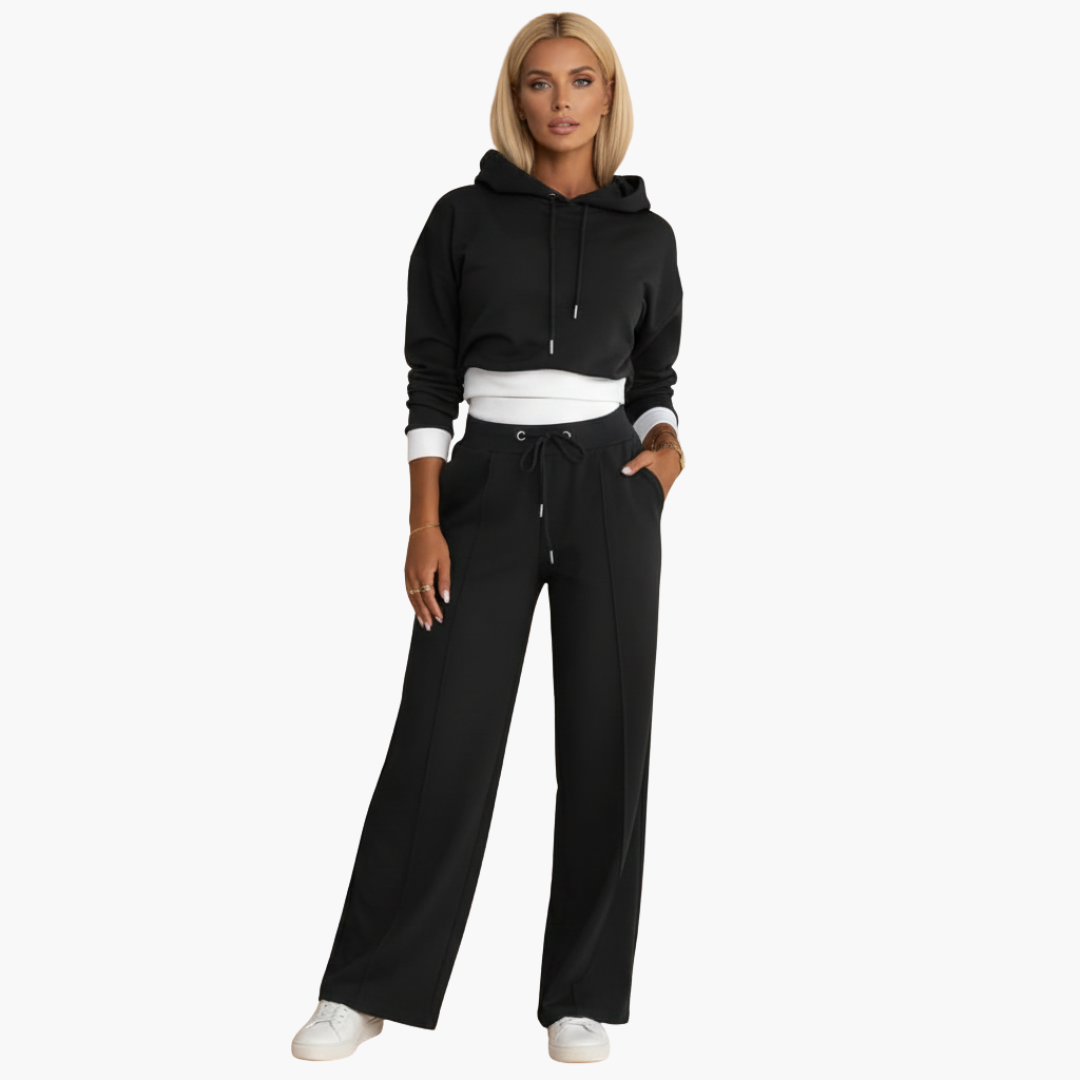 Ladies' 2-Piece Hooded Jogger Suit Set