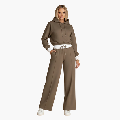 Ladies' 2-Piece Hooded Jogger Suit Set
